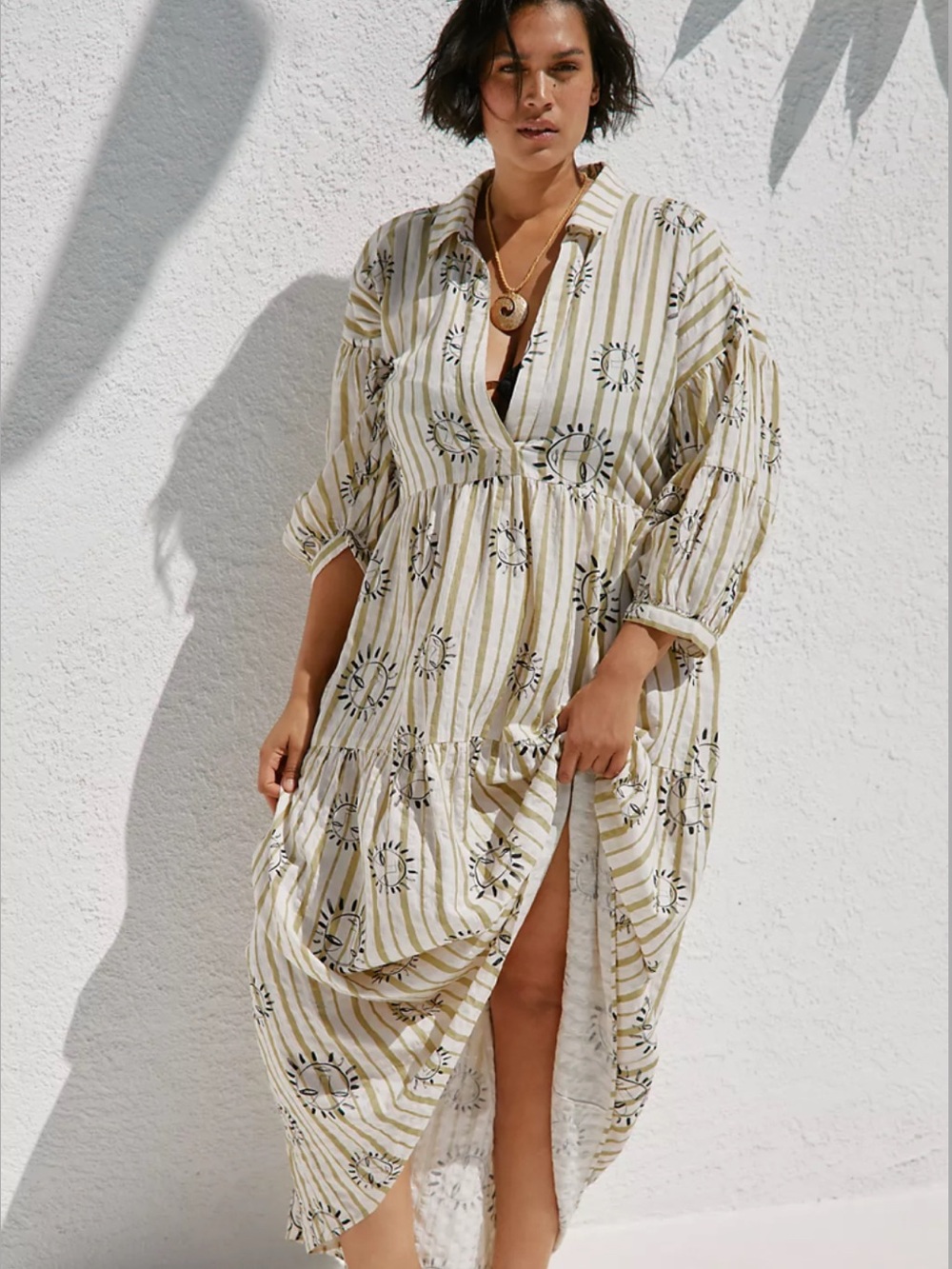 Anthropologie LouLou Avenue Carolita Tiered Shirt Dress